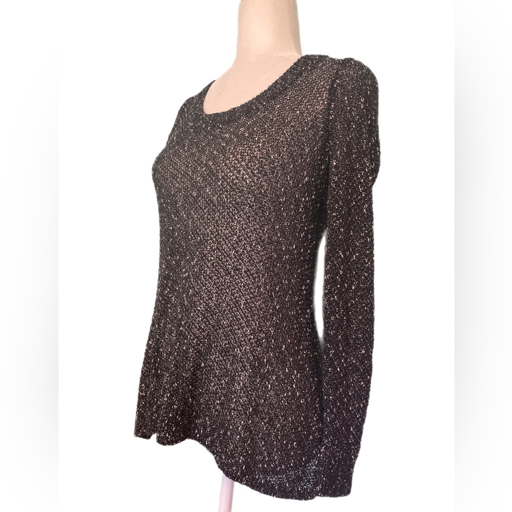 Eileen Fisher black and white knit sweater size S